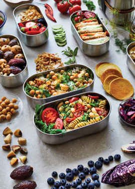 Logotrade reklaminiai produktai nuotrauka: „Black+Blum“ nerūdijančio plieno dviguba bento dėžutė